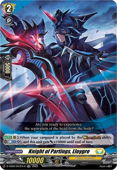Knight of Partings Lloygre (Foil) (3007) [D-TD03] - Cardfight Vanguard Single