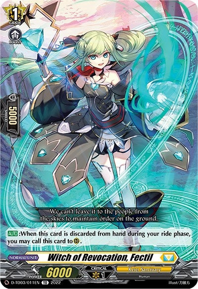 Witch of Revocation Fectil (3011) [D-TD03] - Cardfight Vanguard Single