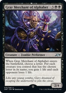 Gray Merchant of Alphabet (75) [UNF] - MTG Single
