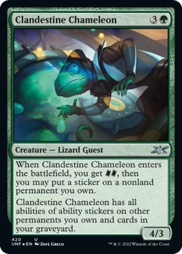 Clandestine Chameleon (Galaxy Foil) (420) [UNF] - MTG Single