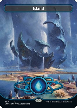 Island (487) (Borderless) (Galaxy Foil) (487) [UNF] - MTG Single