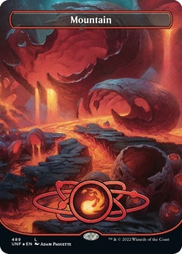 Mountain (489) (Borderless) (Galaxy Foil) (489) [UNF] - MTG Single