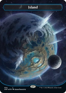 Island (492) (Borderless) (Galaxy Foil) (492) [UNF] - MTG Single