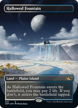 Hallowed Fountain (Borderless) (Galaxy Foil) (528) [UNF] - MTG Single