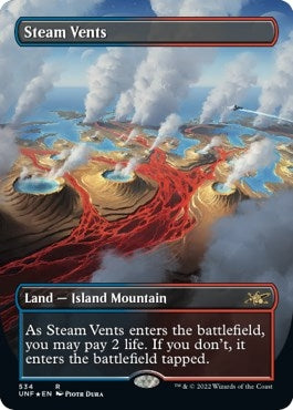 Steam Vents (Borderless) (Galaxy Foil) (534) [UNF] - MTG Single