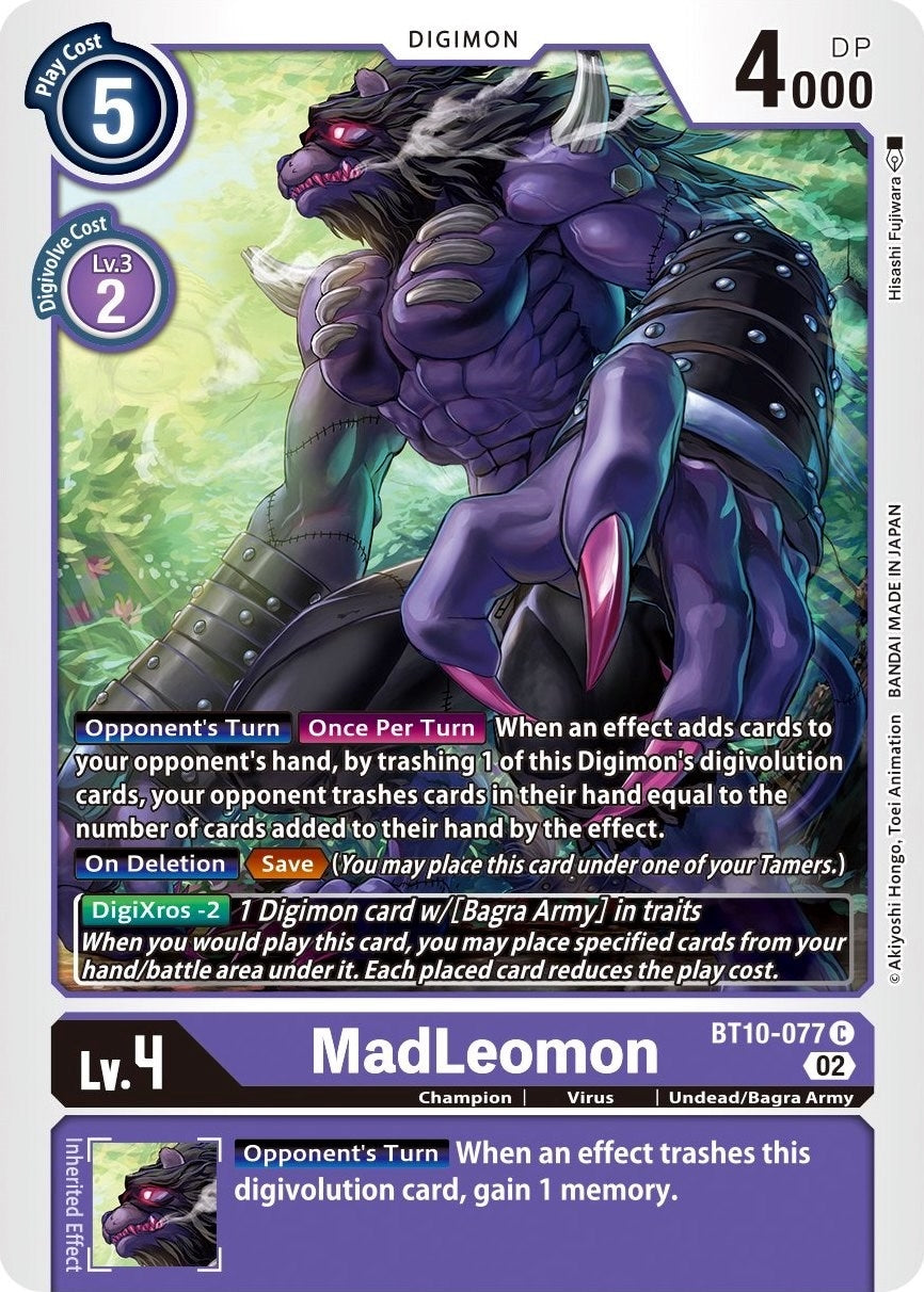 MadLeomon (10077) [BT10] - Digimon Card Game Single