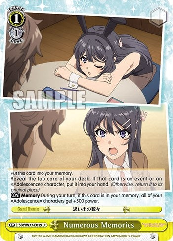Numerous Memories (77019) [SHS/W56] - Weiss Schwarz Single
