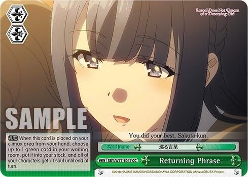 Returning Phrase (77047) [SHS/W56] - Weiss Schwarz Single
