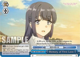 Memory of First Love (77099) [SHS/W56] - Weiss Schwarz Single
