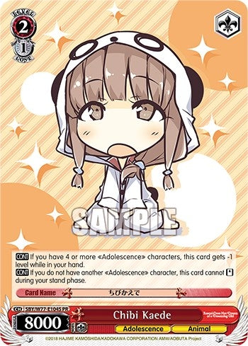 Chibi Kaede (Foil) (77104) [SHS/W56] - Weiss Schwarz Single
