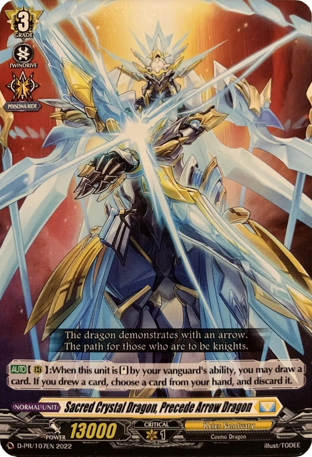Sacred Crystal Dragon Precede Arrow Dragon (107) [D-PR] - Cardfight Vanguard Single