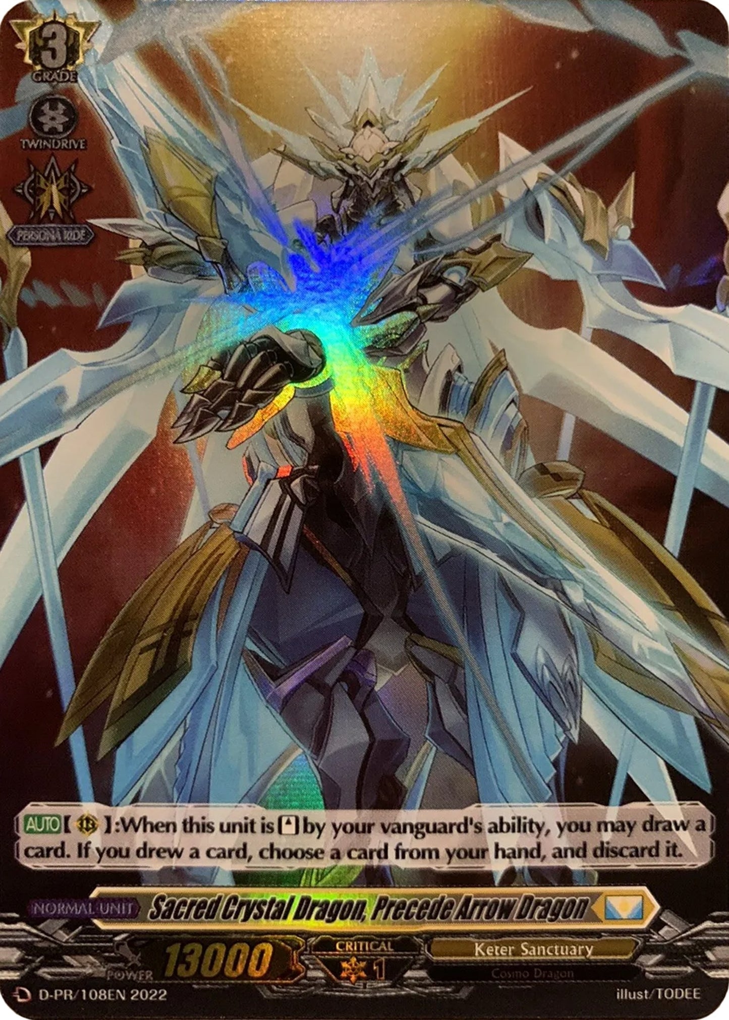 Sacred Crystal Dragon Precede Arrow Dragon (Foil) (108) [D-PR] - Cardfight Vanguard Single