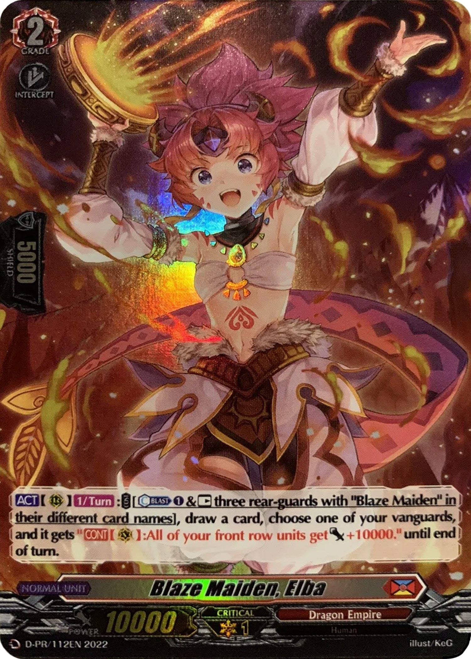 Blaze Maiden Elba (112) (Foil) (112) [D-PR] - Cardfight Vanguard Single