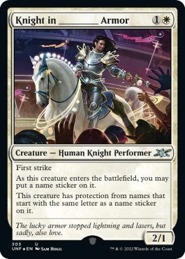 Knight in _______ Armor (Galaxy Foil) (303) [UNF] - MTG Single
