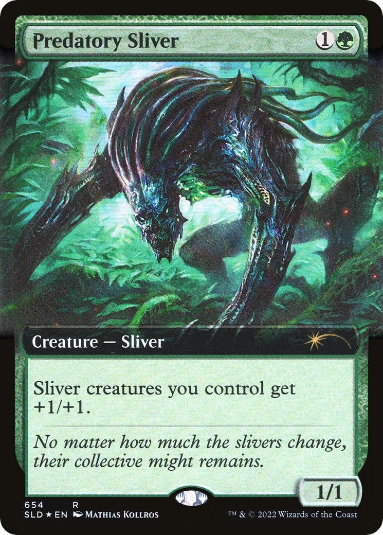 Predatory Sliver (Extended Art) (654) [SLD] - MTG Single
