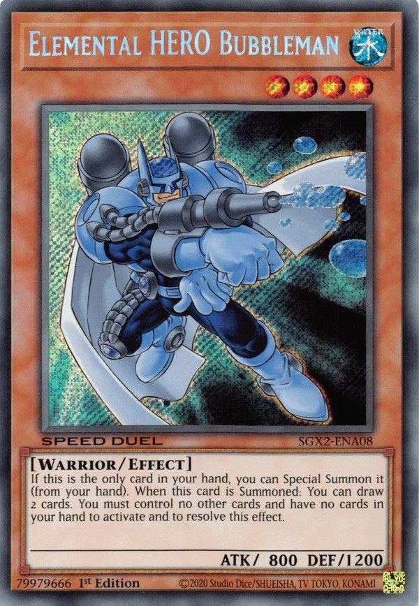 Elemental HERO Bubbleman (Secret Rare) (208) (SGX2) - YuGiOh Single
