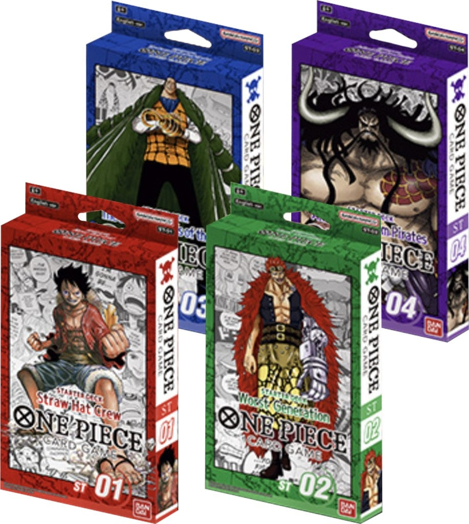 Starter Decks 1-4 [Set of 4] (ST-01) - One Piece Card Game Sealed