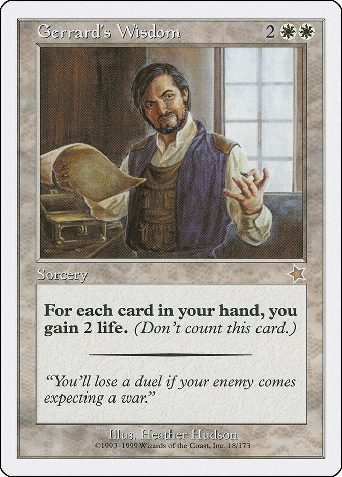 Gerrard’s Wisdom (18) [S99] - MTG Single