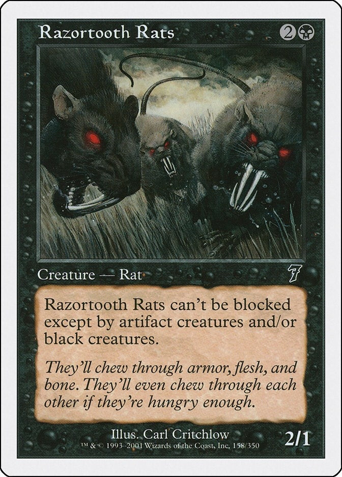 Razortooth Rats (158) [7ED] - MTG Single