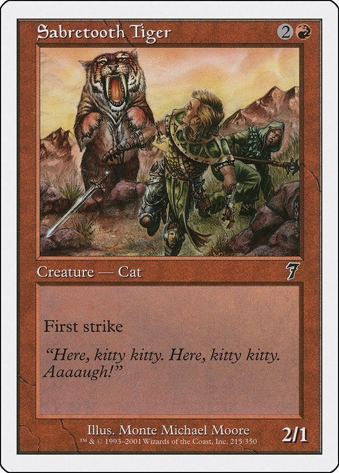 Sabretooth Tiger (215) [7ED] - MTG Single