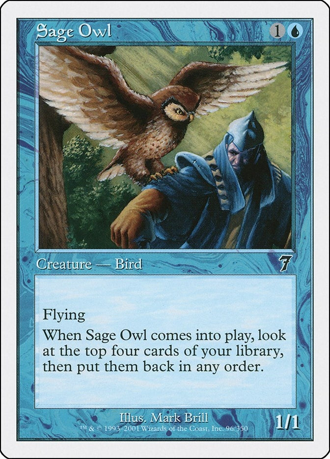 Sage Owl (96) [7ED] - MTG Single