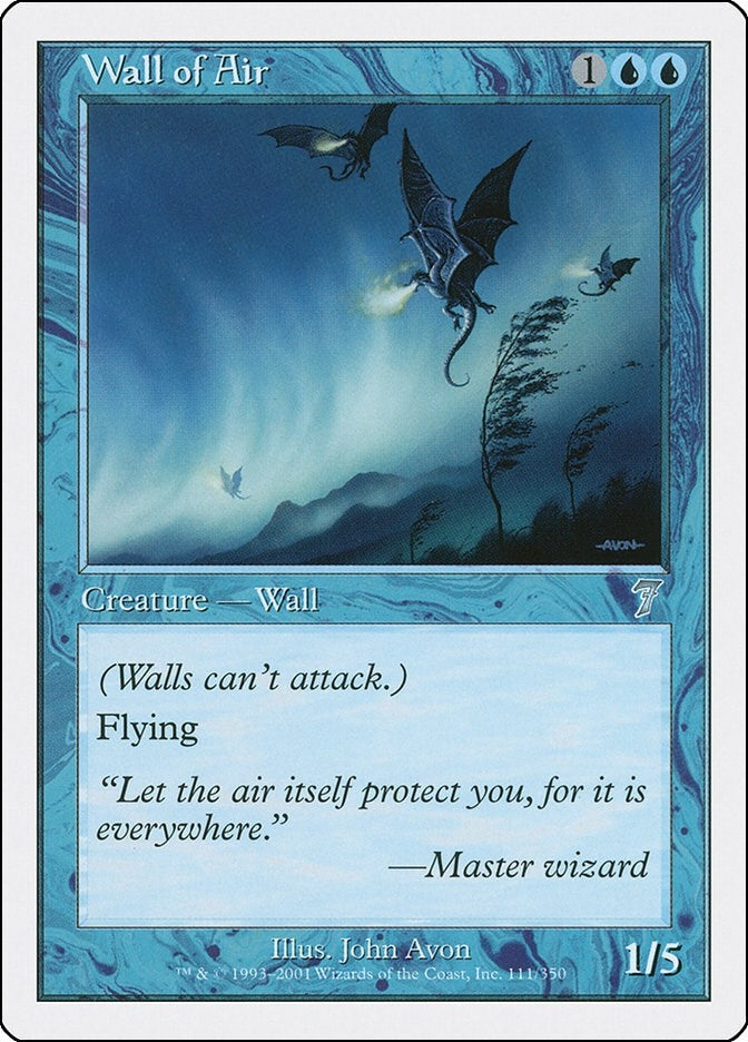 Wall of Air (111) [7ED] - MTG Single