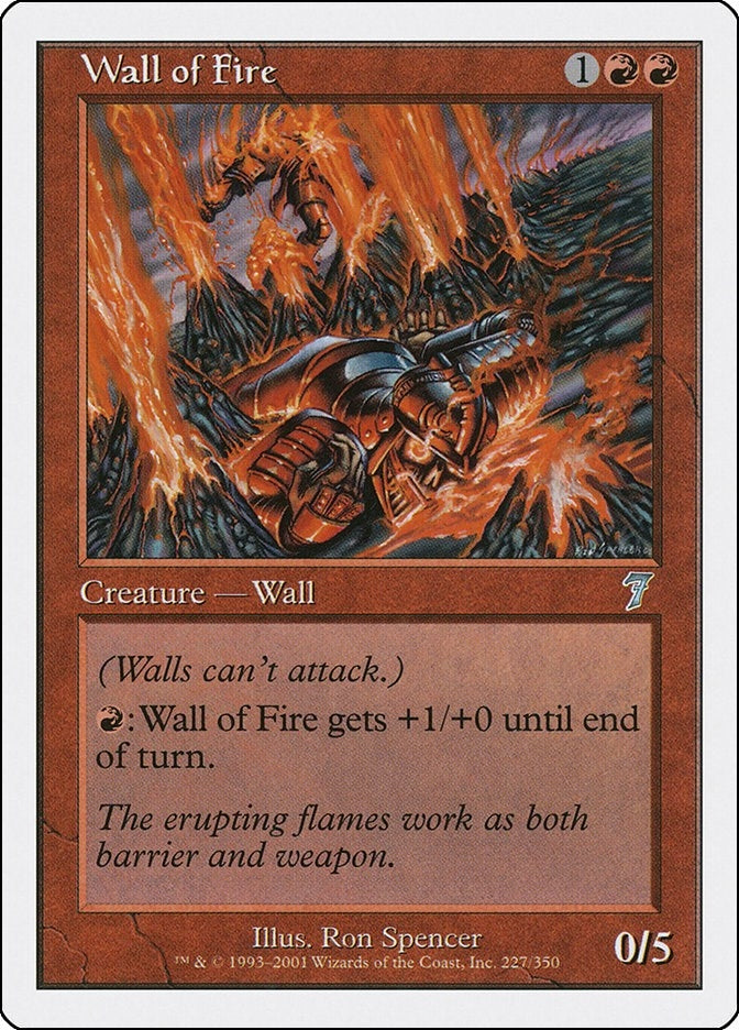 Wall of Fire (227) [7ED] - MTG Single
