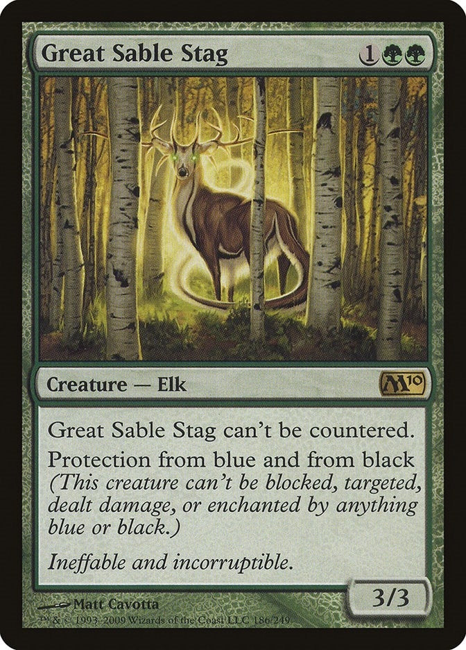 Great Sable Stag (186) [M10] - MTG Single