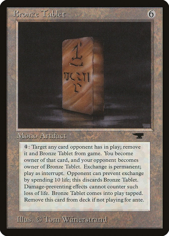 Bronze Tablet [ATQ] - MTG Single