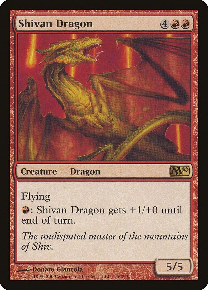 Shivan Dragon (156) [M10] - MTG Single