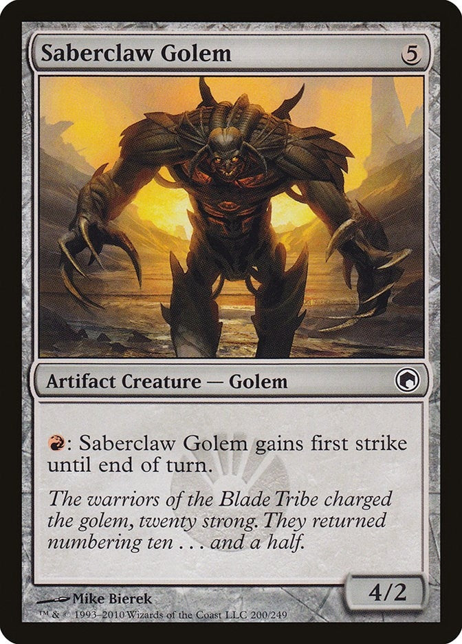 Saberclaw Golem (200) [SOM] - MTG Single
