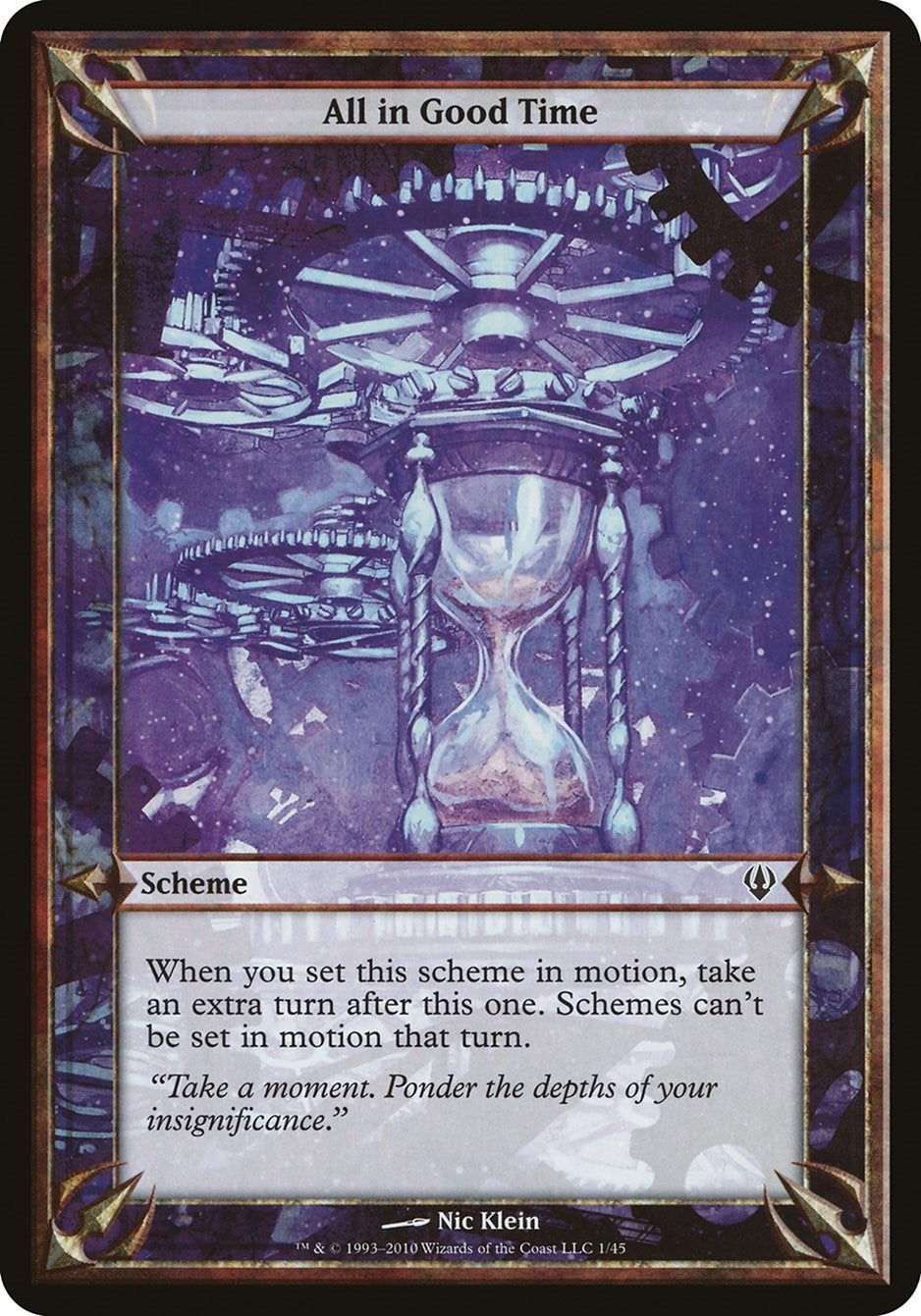All in Good Time (Archenemy) [OVER] - MTG Single