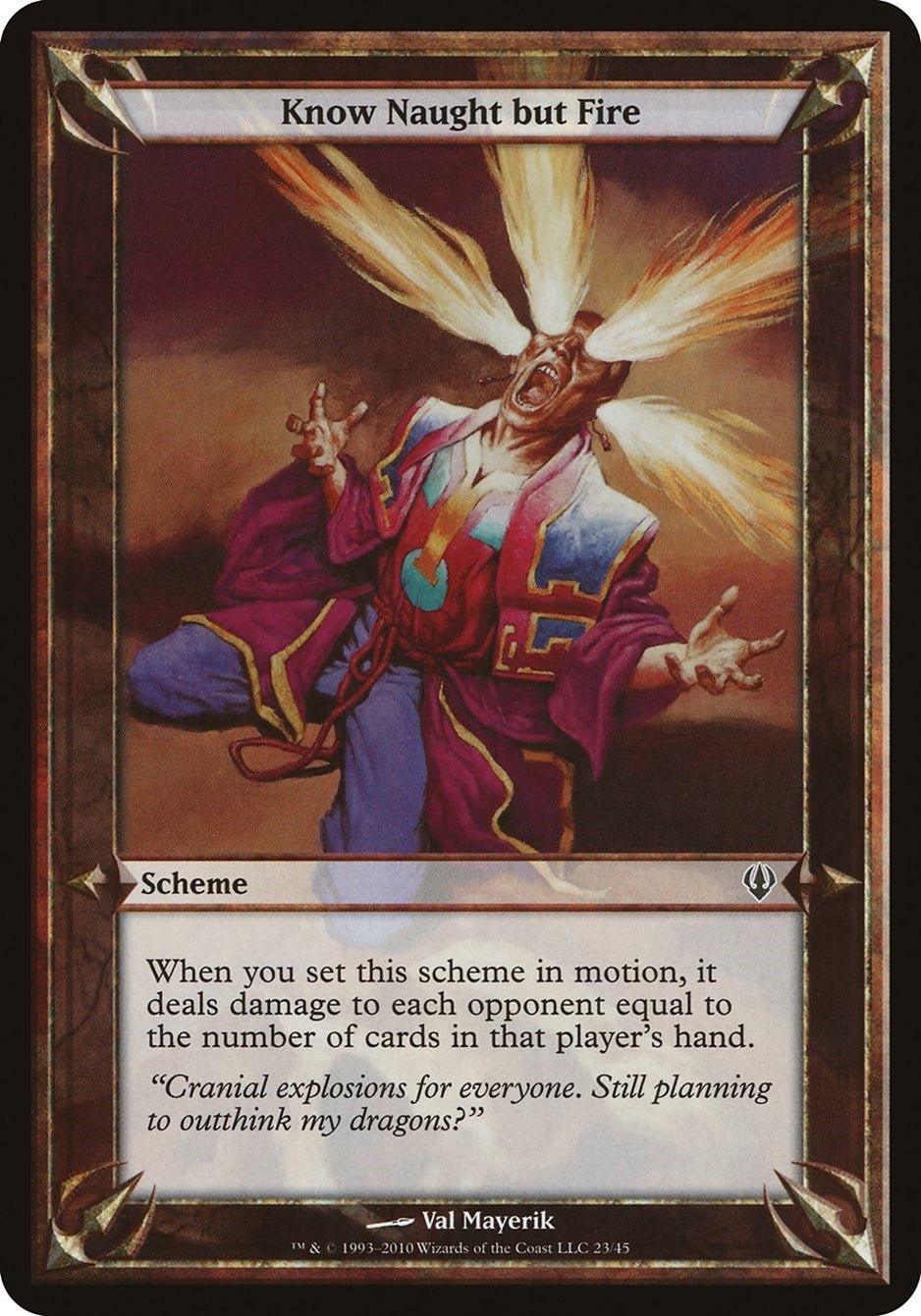 Know Naught but Fire (Archenemy) [OVER] - MTG Single