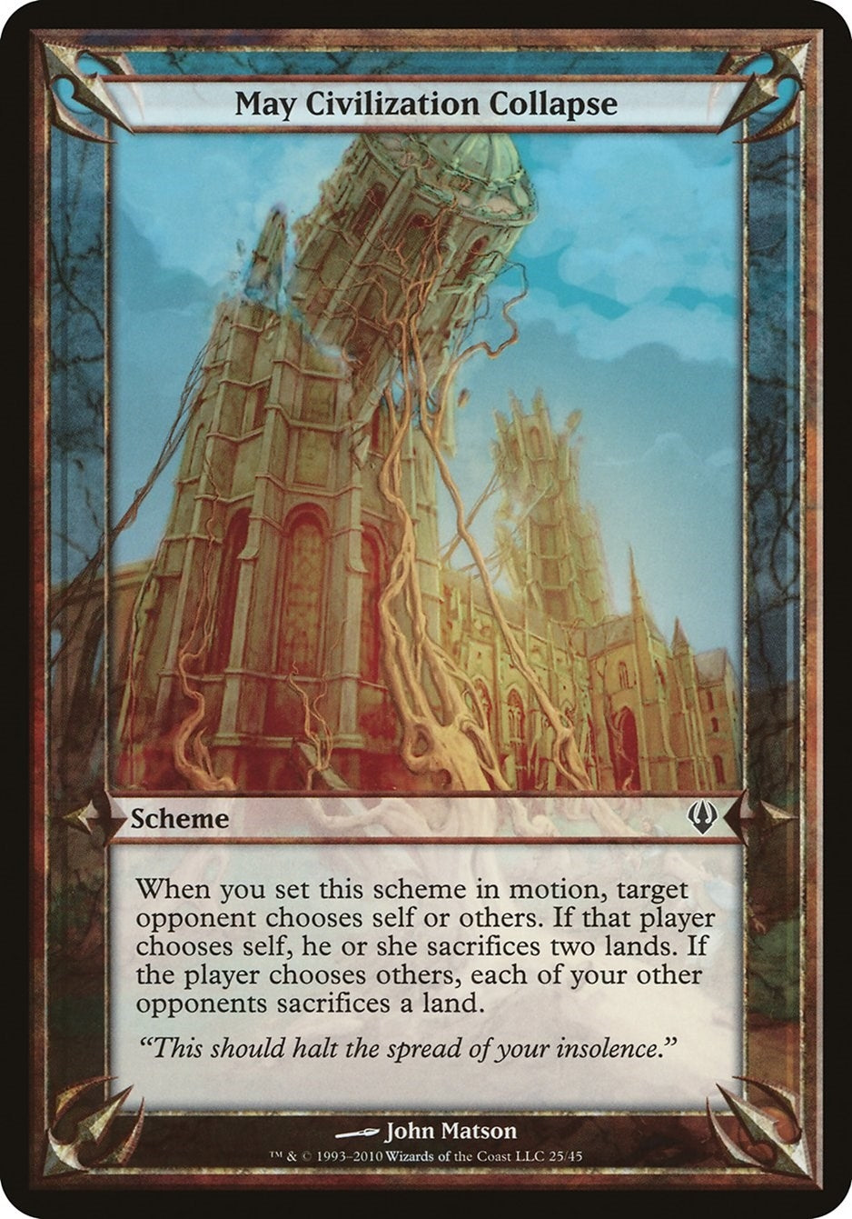 May Civilization Collapse (Archenemy) [OVER] - MTG Single