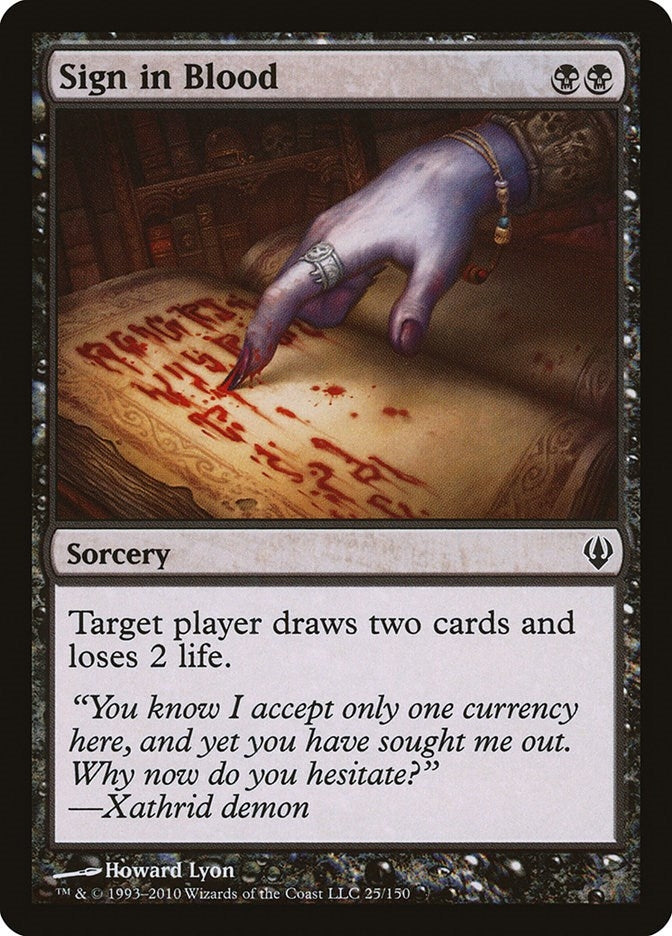 Sign in Blood (25) [ARC] - MTG Single
