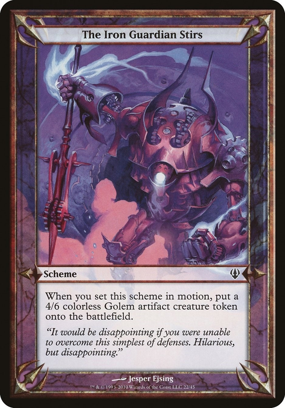 The Iron Guardian Stirs (Archenemy) [OVER] - MTG Single