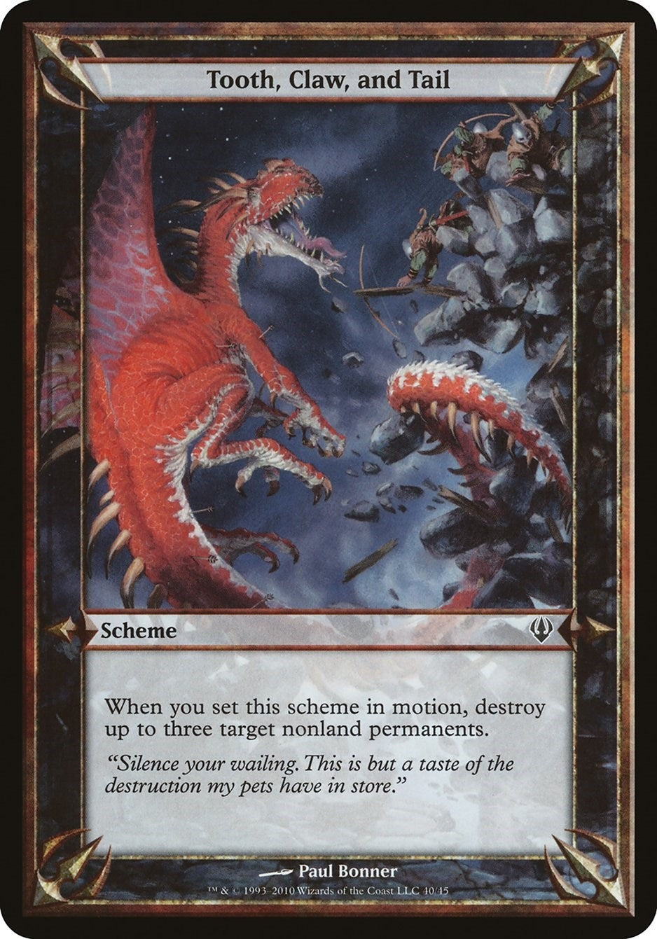 Tooth Claw and Tail (Archenemy) [OVER] - MTG Single