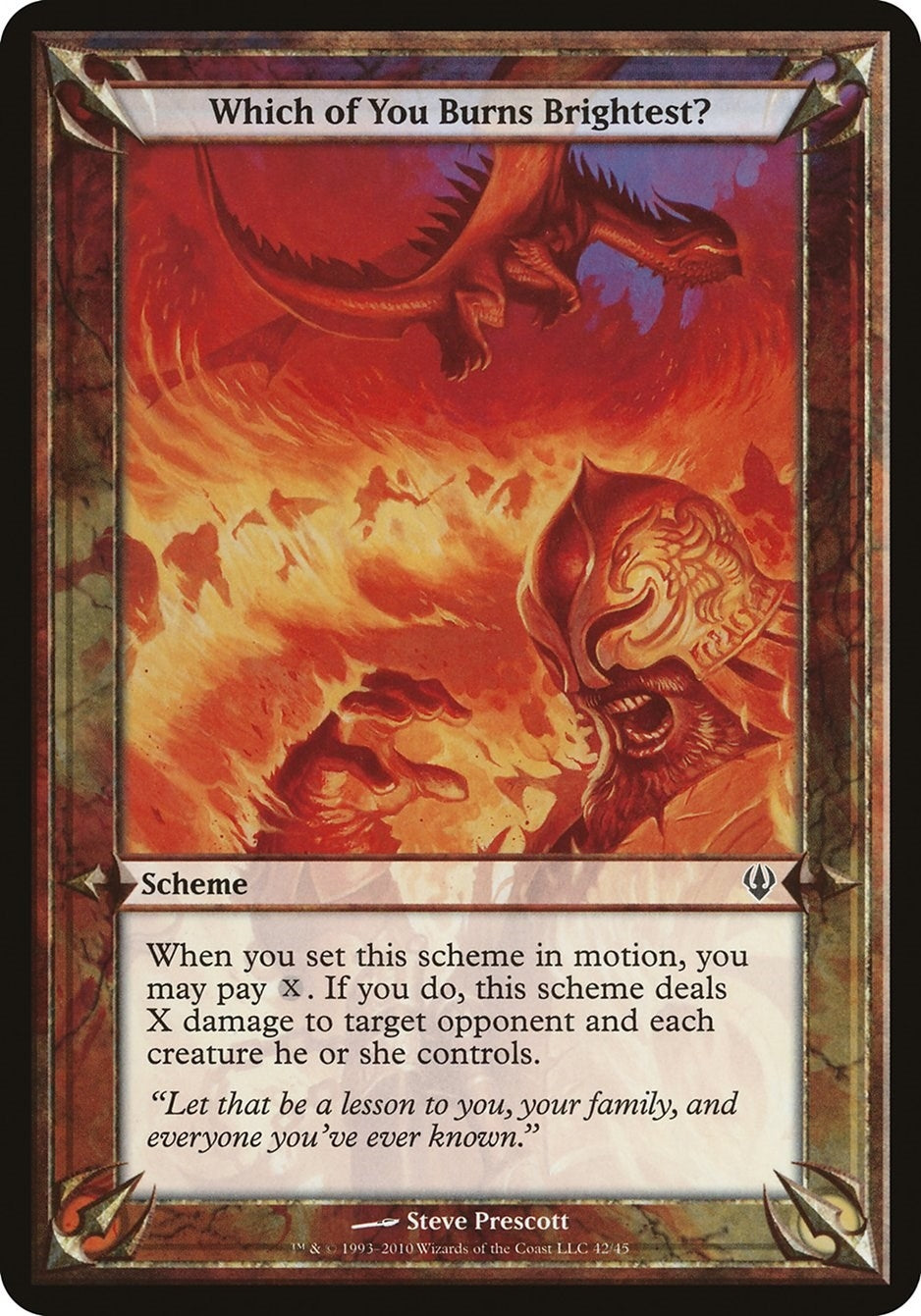Which of You Burns Brightest? (Archenemy) [OVER] - MTG Single