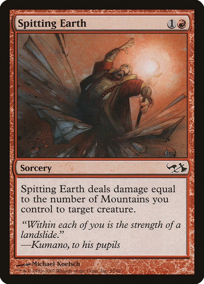 Spitting Earth (55) [EVG] - MTG Single