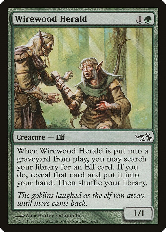 Wirewood Herald (16) [EVG] - MTG Single