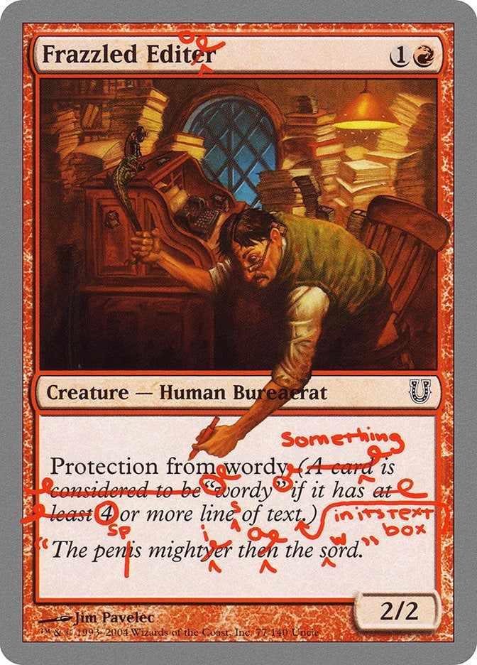 Frazzled Editor (77) [UNH] - MTG Single