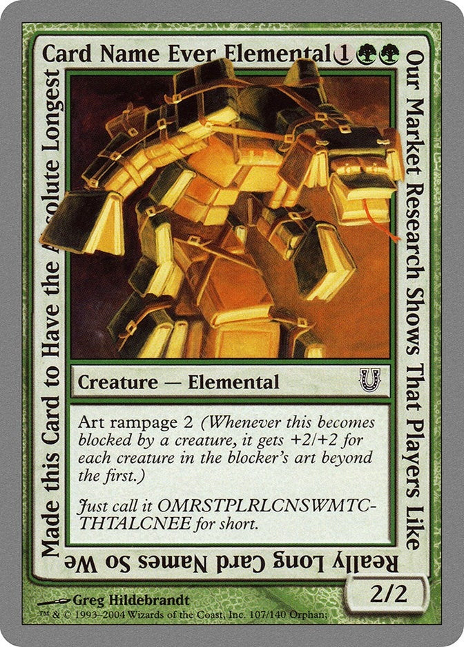 Our Market Research Shows That Players Like Really Long Card Names.... (107) [UNH] - MTG Single