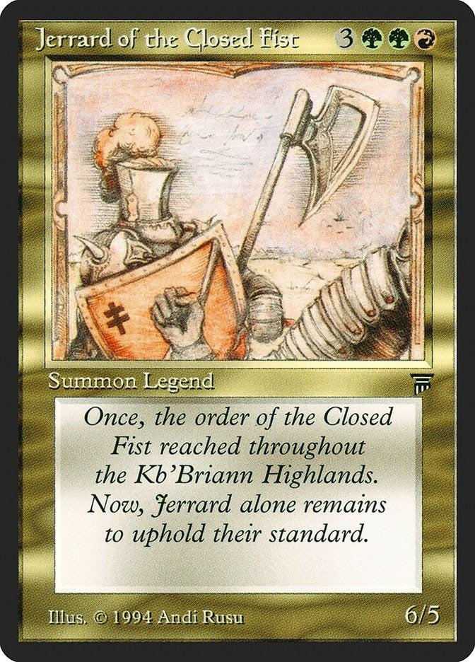 Jerrard of the Closed Fist [LEG] - MTG Single