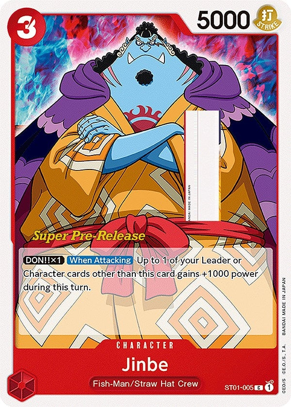 Jinbe (1005) (ST-01 PRE) - One Piece Card Game Single
