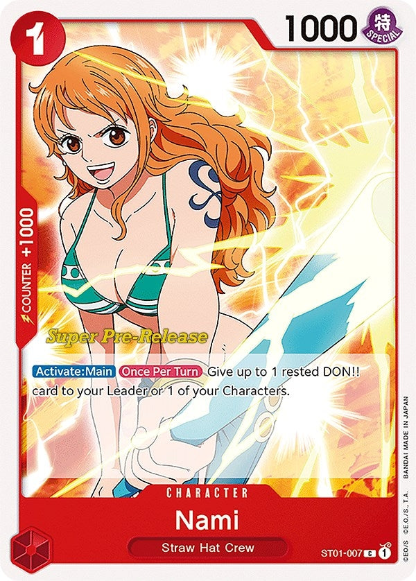Nami (1007) (ST-01 PRE) - One Piece Card Game Single