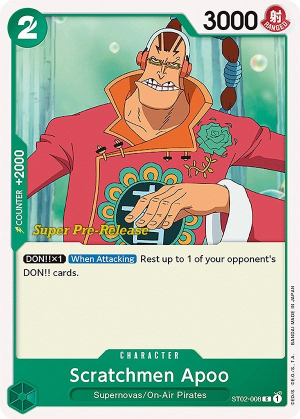 Scratchmen Apoo (2008) (ST-02 PRE) - One Piece Card Game Single