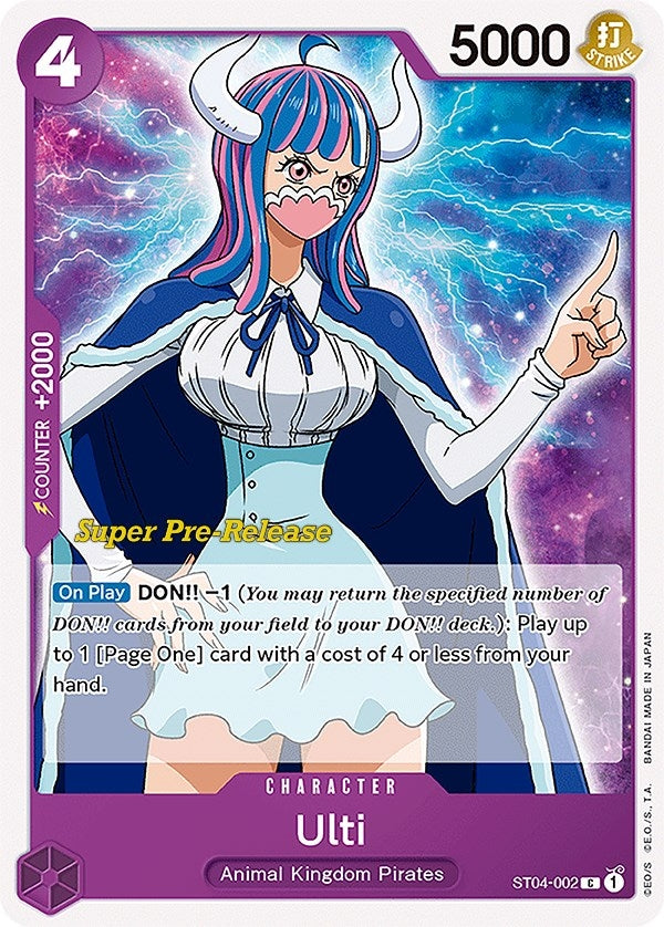 Ulti (4002) (ST-04 PRE) - One Piece Card Game Single