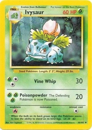 Image for Ivysaur (030/102) (Base Set) - Pokemon