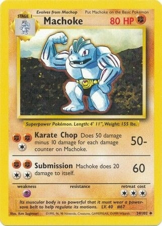 Image for Machoke (034/102) (Base Set) - Pokemon