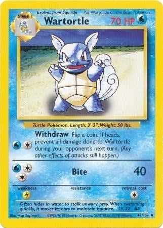 Image for Wartortle (042/102) (Base Set) - Pokemon
